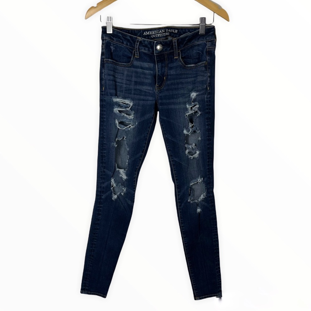 American Eagle Outfitters Distressed X4 Jegging Women's 6 LONG